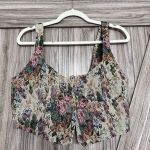 Wild Fable Multicolor Floral Crop Top